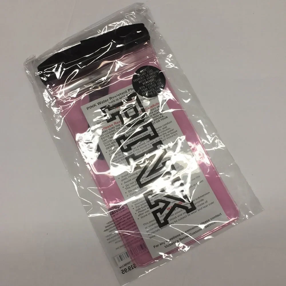 NEW PINK Water Resistant Phone Pouch pink Plastic